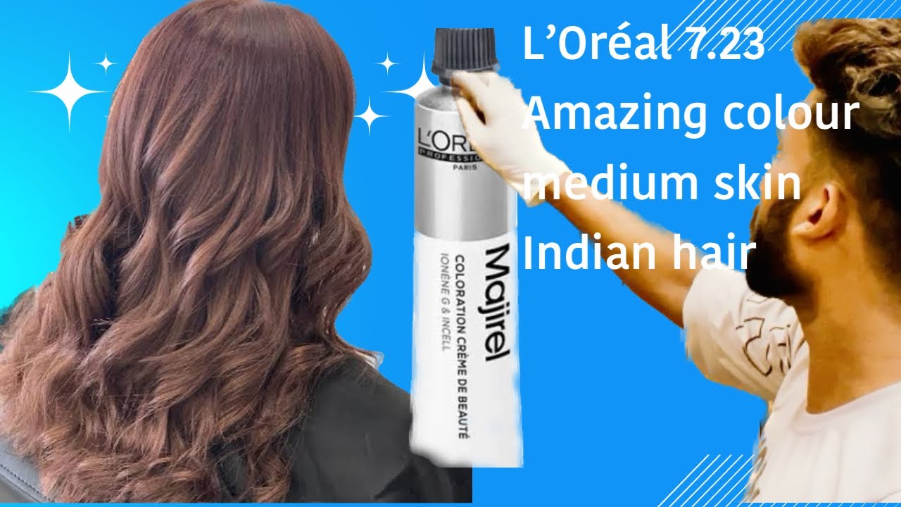 L’Oréal 7.23 with 7.3 golden iridescent blonde with golden blonde hair colour full practice in Hindi