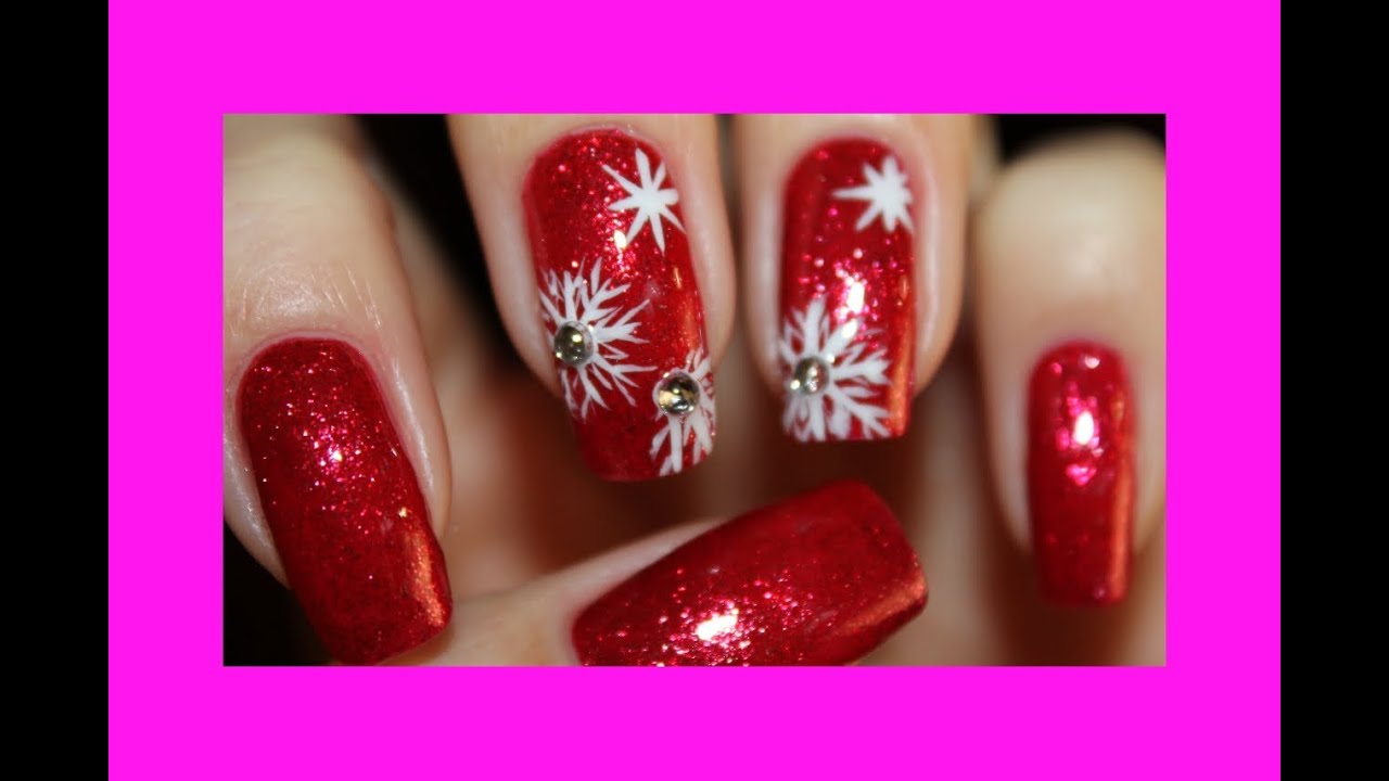 Новогодний маникюр СНЕЖИНКИ - New Year Nails