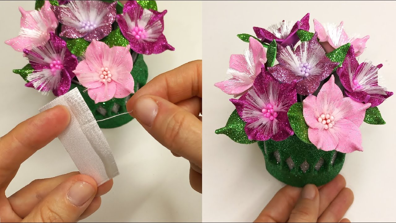 ❤️Super Easy❤️ How to make Flowers from foamiran. Do it yourself foamiran flowers.