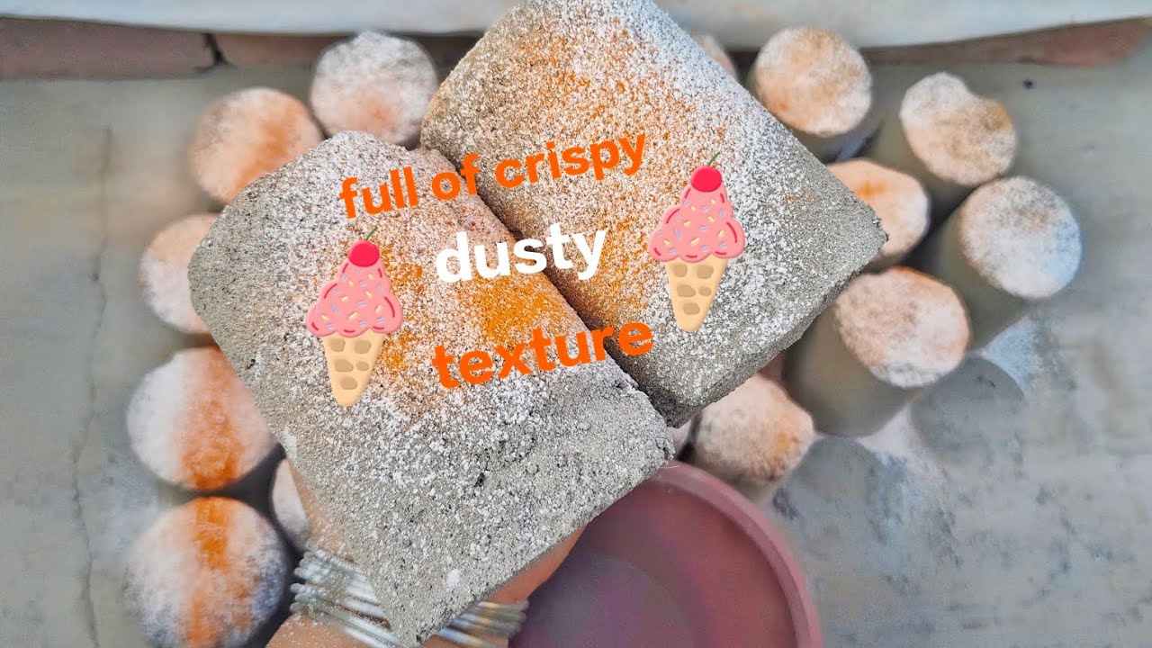 Sandcement cylinder shapes dry🪣crumbling full of crispiness🔥💯extremely relaxing crumbling video#asmr