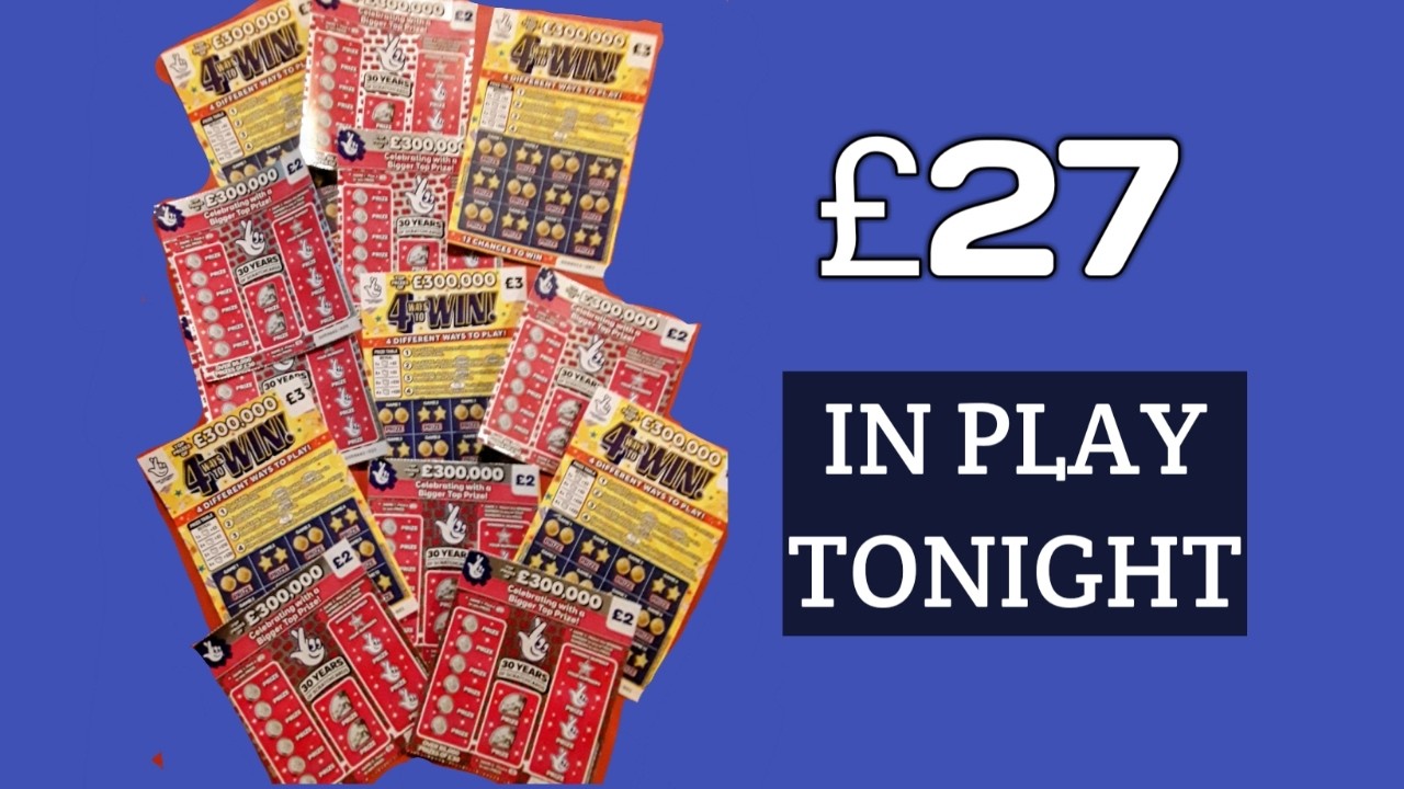£27.00  IN PLAY TONIGHT ..FOLKS ...4 WAYS TO WIN..£1 MILLION BLACK..LOADED LINES..£300,000 PINK 