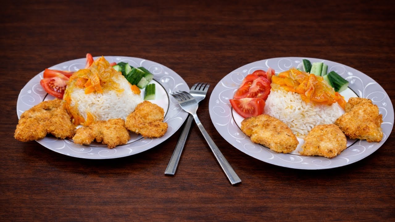 Homemade Chicken nuggets with Rice | Lazy Chef Lab