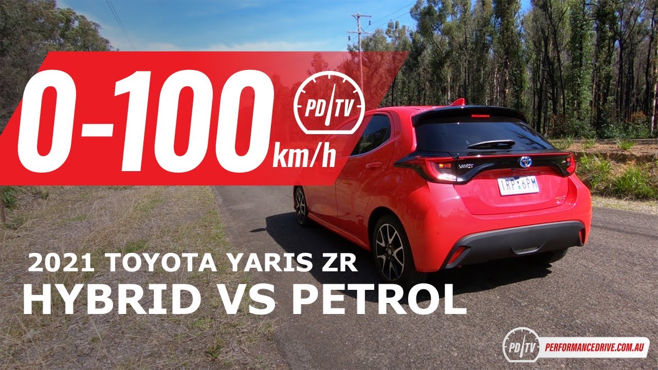 Toyota Yaris 2021 года (гибрид vs бензин) разгон от 0 до 100 км/ч и звук двигателя