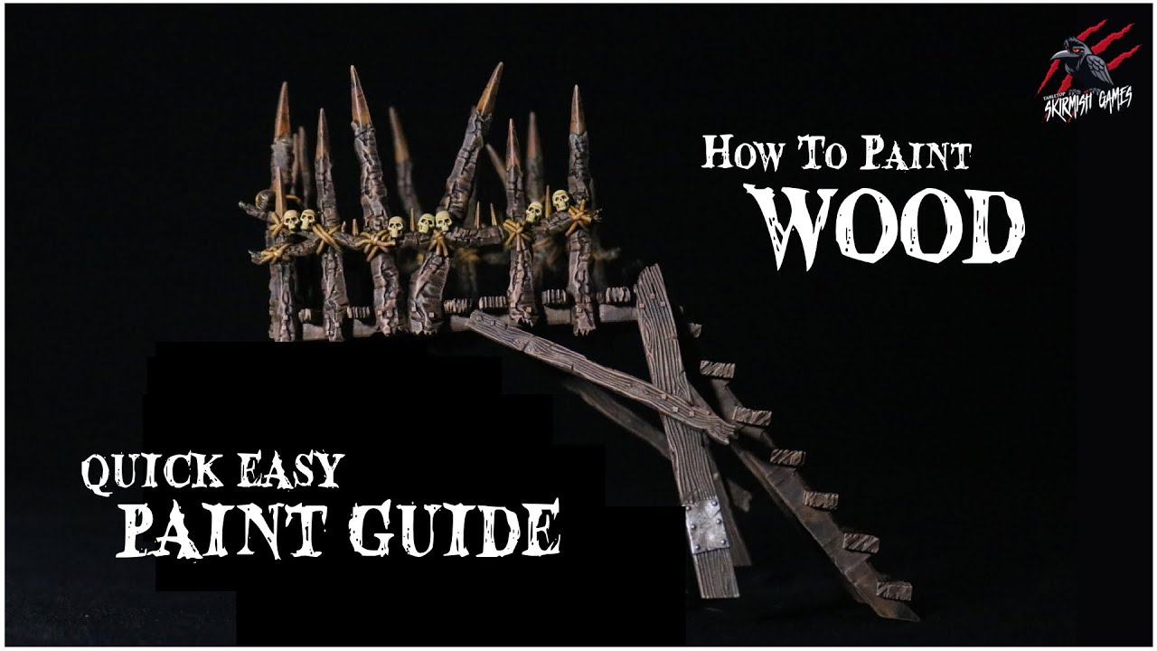 HOW TO PAINT WOOD TERRAIN - Statues - Ruins - Warhammer Terrain Quick Easy Beginner Tabletop Ready