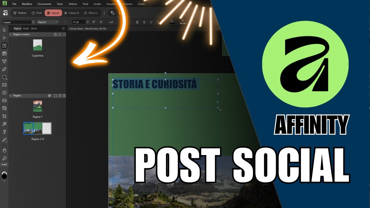 Creare un POST SOCIAL con AFFINITY by Canva