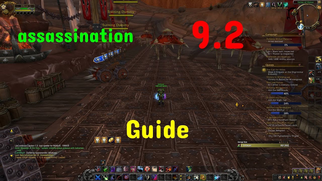 Assassination Rogue Guide - 9.2.5 PvP