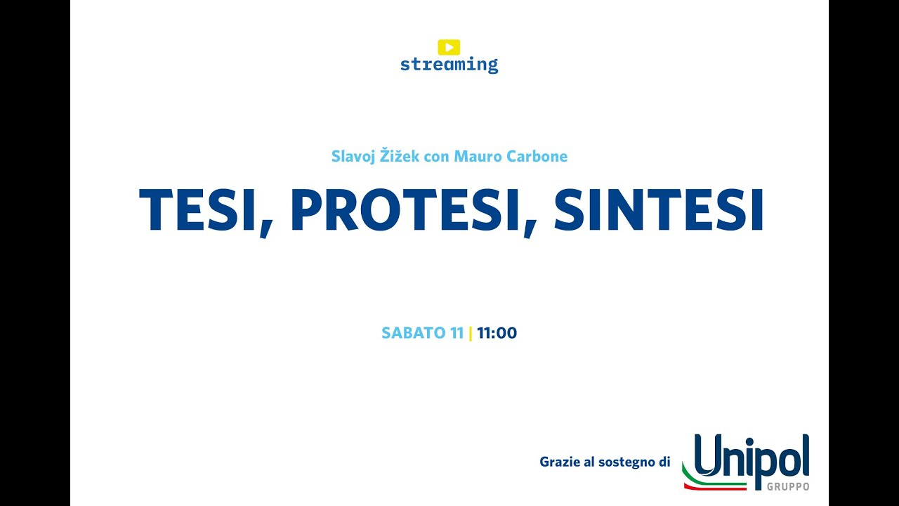 Festivaletteratura 2021 - Tesi, protesi, sintesi - Slavoj Zizek con Mauro Carbone