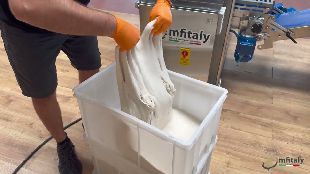 MFITALY | Automatic divider and rounder line for pizza or pinsa base with high hydration doughs