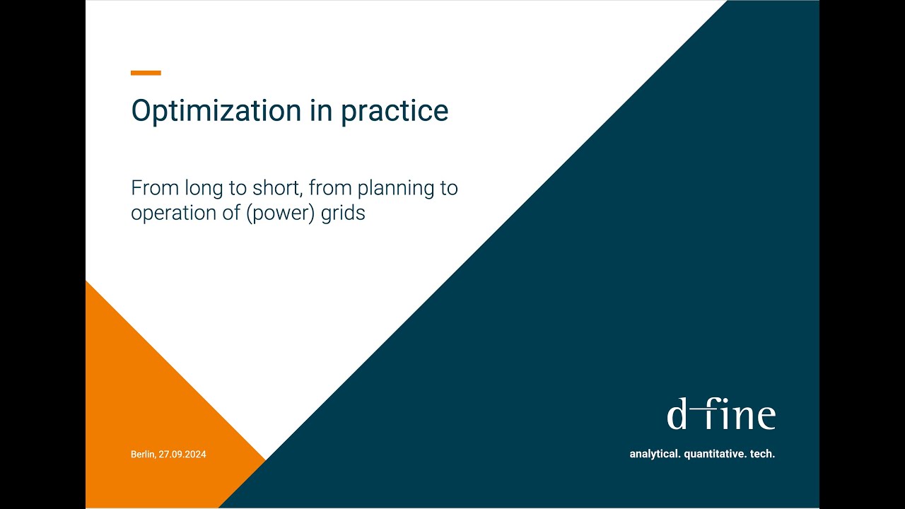 Optimization in practice  from long to short, from planning to operation of power grids
