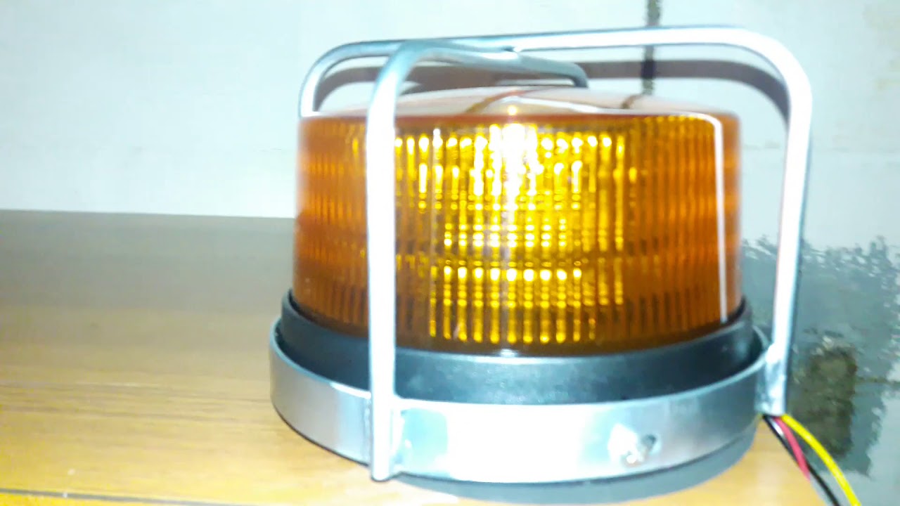 TecNiq K10 Amber Led Beacon Firing Away in The Shop