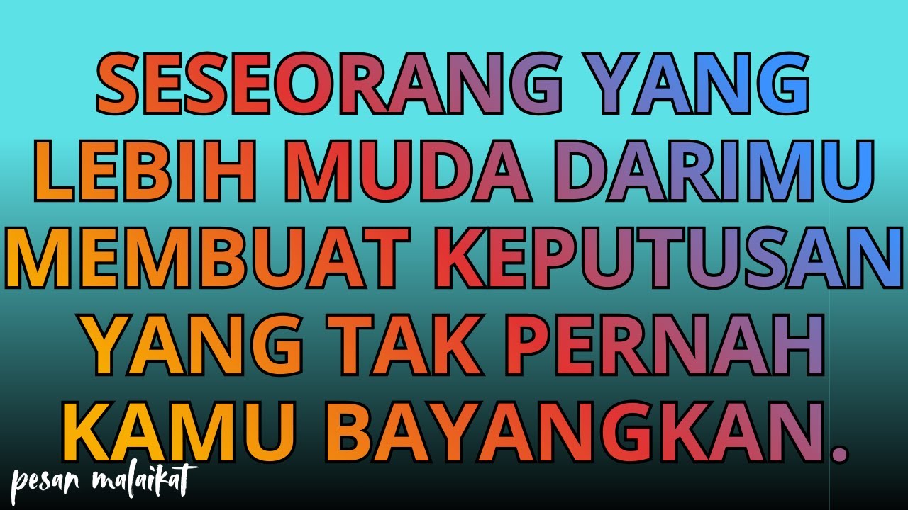 💌Seseorang yang lebih muda darimu membuat keputusan yang tak pernah kamu bayangkan.
