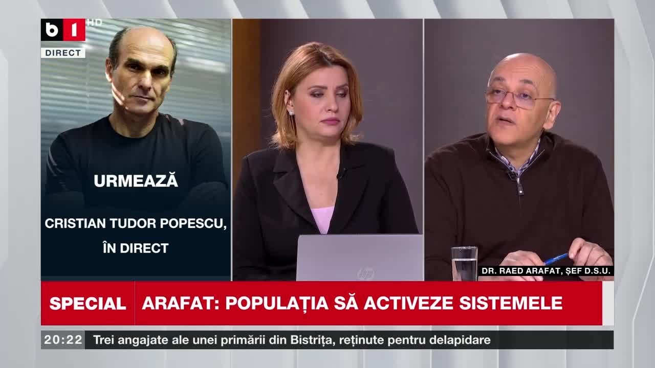 SPECIAL B1. ARAFAT, B1TV: DECIZIA RO-ALERT NU E PERSONALIZATĂ, E PROCEDURALĂ/CTP:„N-A FOST EȘEC”