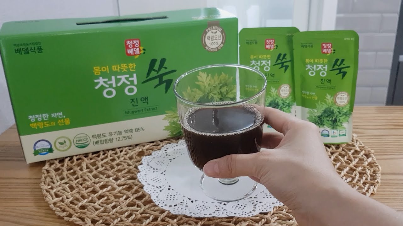 [백령베델] 몸이 따뜻한 청정 쑥 진! 청정지역 백령도 유기농 싸주아리약쑥 진액으로 몸을 따뜻하게 면역력도 UP UP!  유기농 쑥 드링크