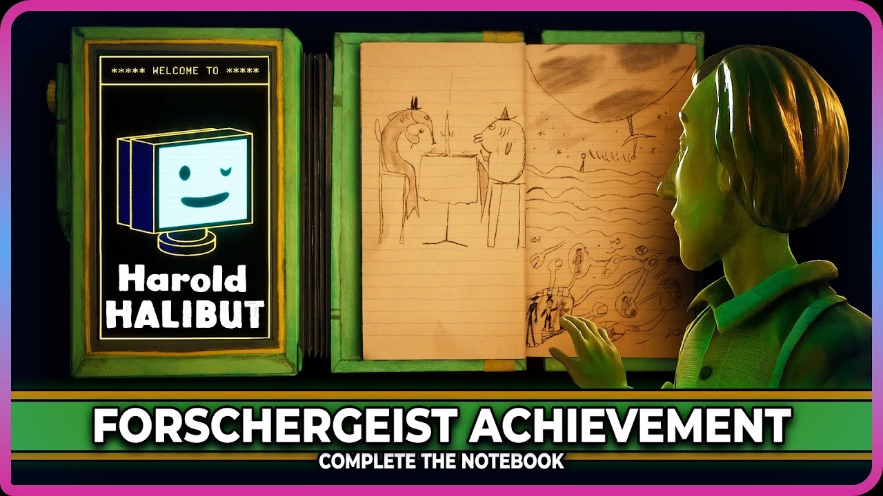 Harold Halibut - Forschergeist Achievement - All 71 notebook doodles location
