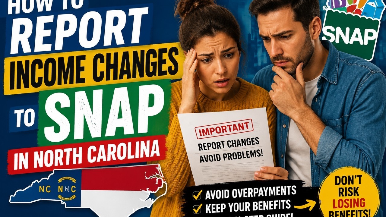 How to report income changes to SNAP in North Carolina