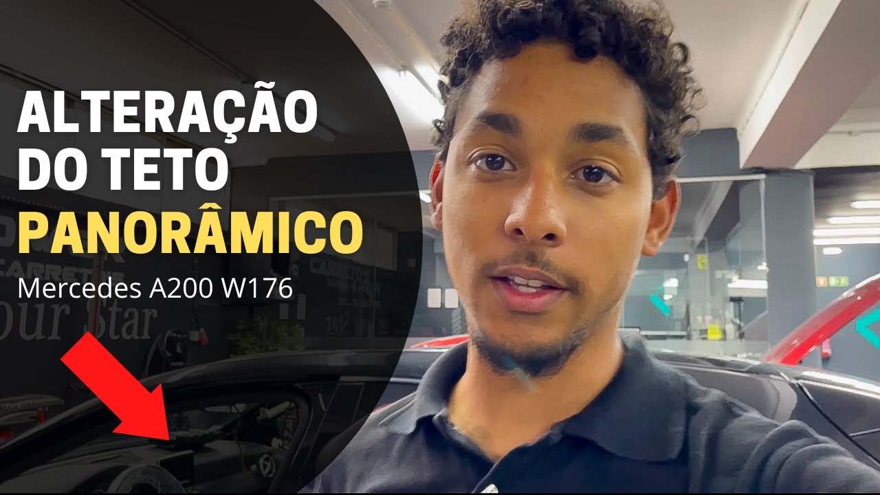 Substituição da cortina do teto panorâmico A200 W176 Oficina Carreto’s Almada