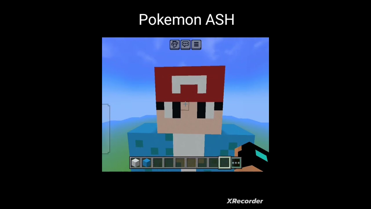 Minecraft Pokemon Ash statue😎😎 