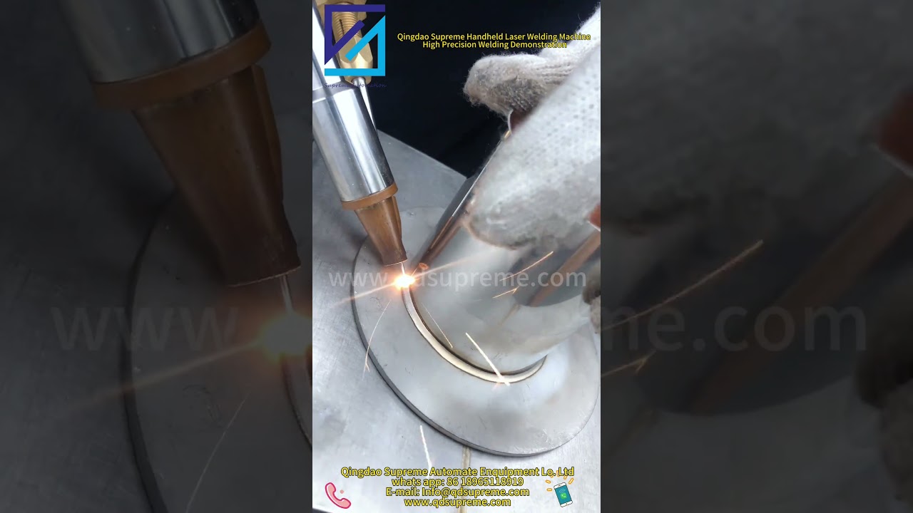 Qingdao Supreme Handheld Laser Welding Machine  High Precision Welding Demonstration