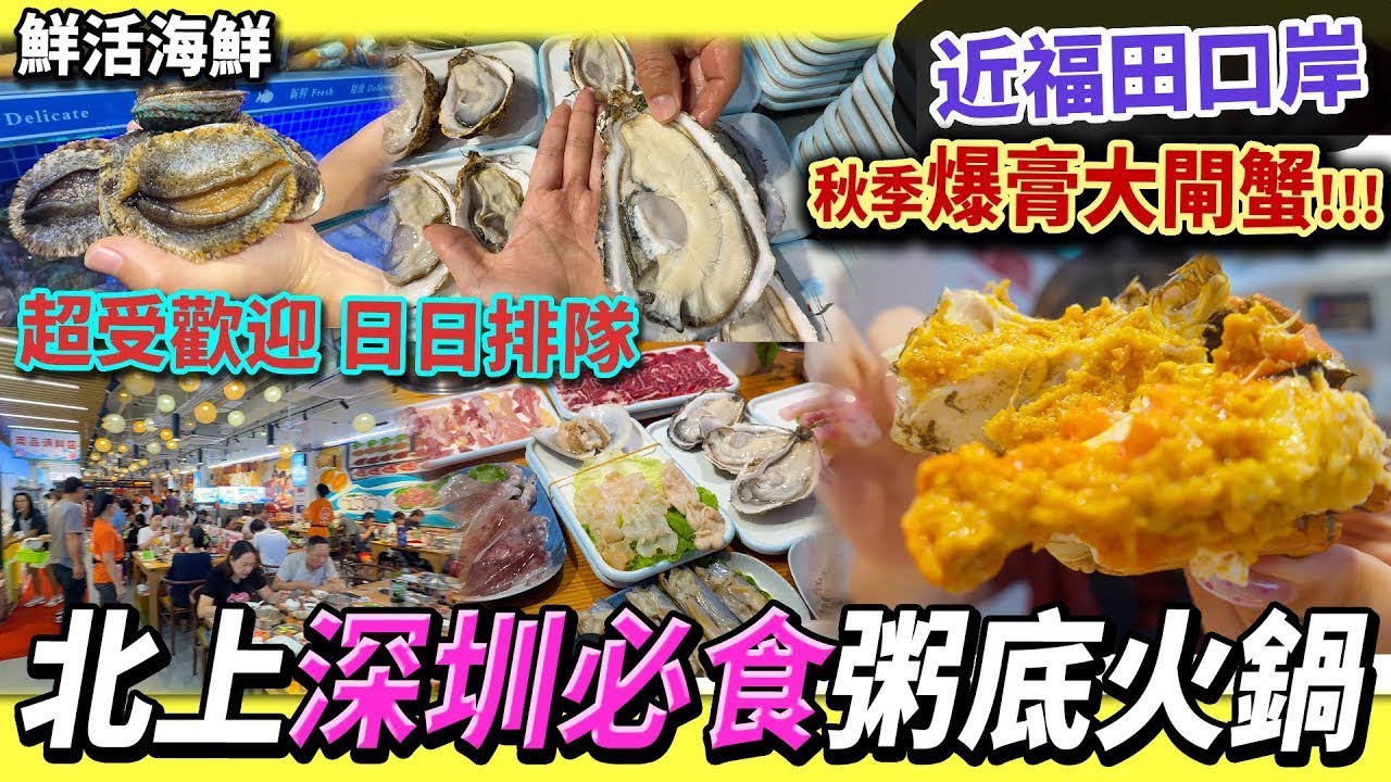 香港人北上熱門人氣品牌😍秋季出新品🍂大閘蟹¥35/隻🦀象拔蚌¥50/隻🤩海鮮現撈勁抵食🦞一人一鍋🦐壹號粥火鍋😋 #深圳美食 #深圳好去處
