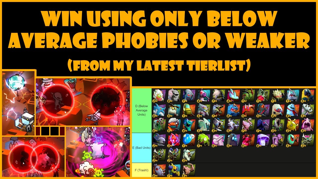 [Arena Challenge] Win using only below average phobies.