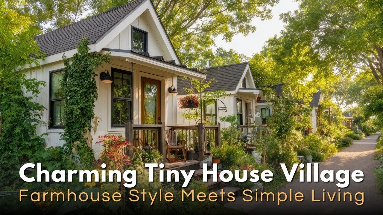 Charming Tiny House Village | Farmhouse Style Homes for Early Retirement