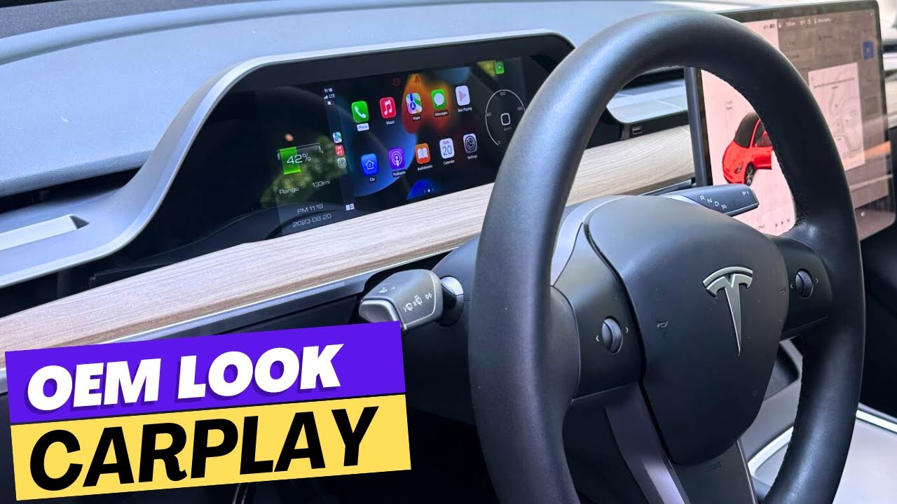 Интегрированный дисплей приборной панели MOST для Tesla Model 3/Y 2023 (с Carplay) #teslamodely