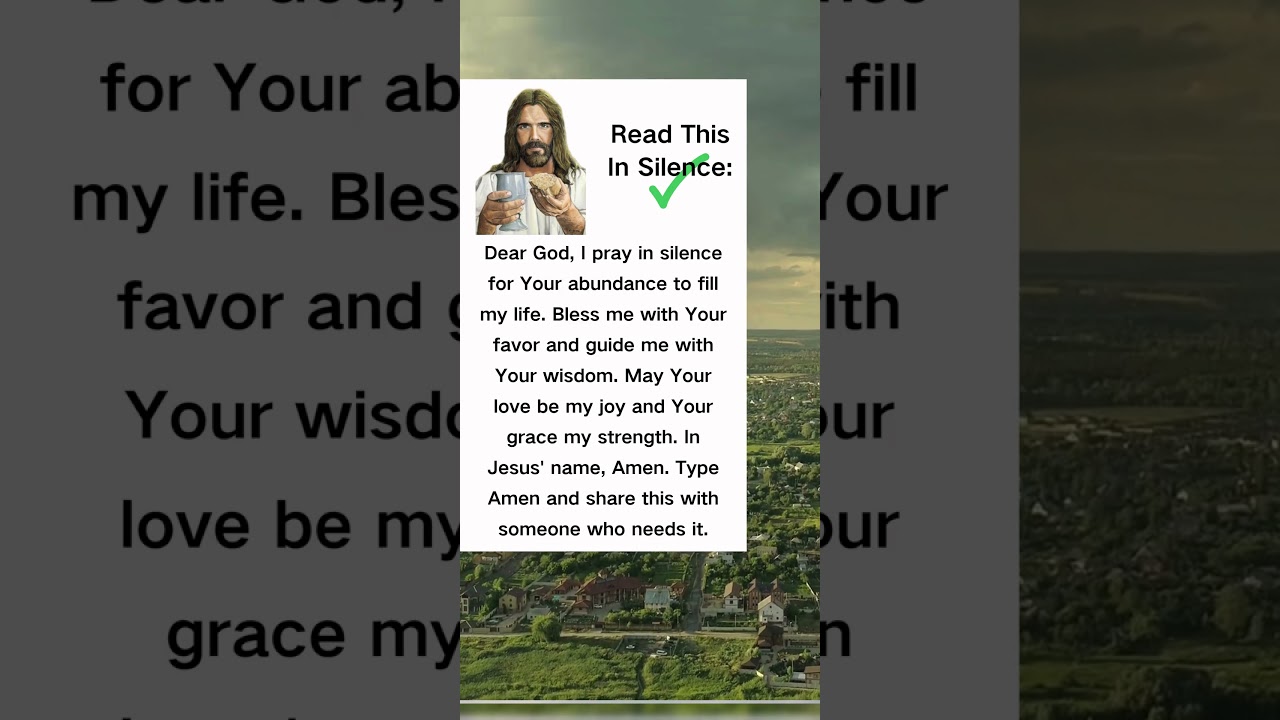 A Silent Prayer to Bring Abundance🙏 #SilentPrayer #Abundance #FavorAndWisdom