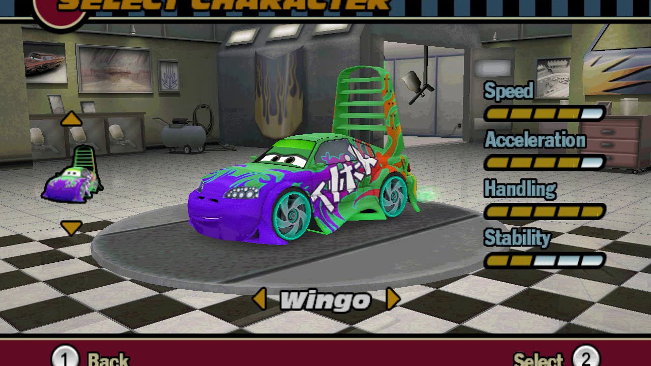 Cars The Video Game (Wii): All Characters and Paintjobs Review