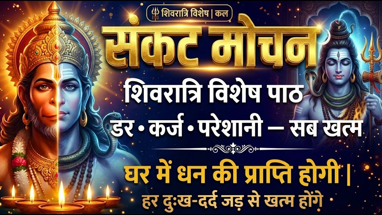 आज शिवरात्रि पर यह संकट मोचन सुनो 🙏 गरीबी जड़ से खत्म होगी, घर में सुख-शांति आएगी  🚩✨ Sankat Mochan