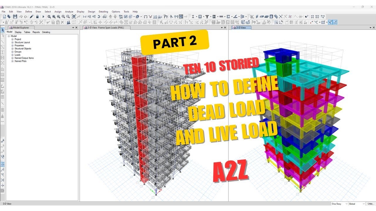 How to Define Dead Load and Live Load of a 10 Storey Residential Building in ETABS as per BNBC 2020