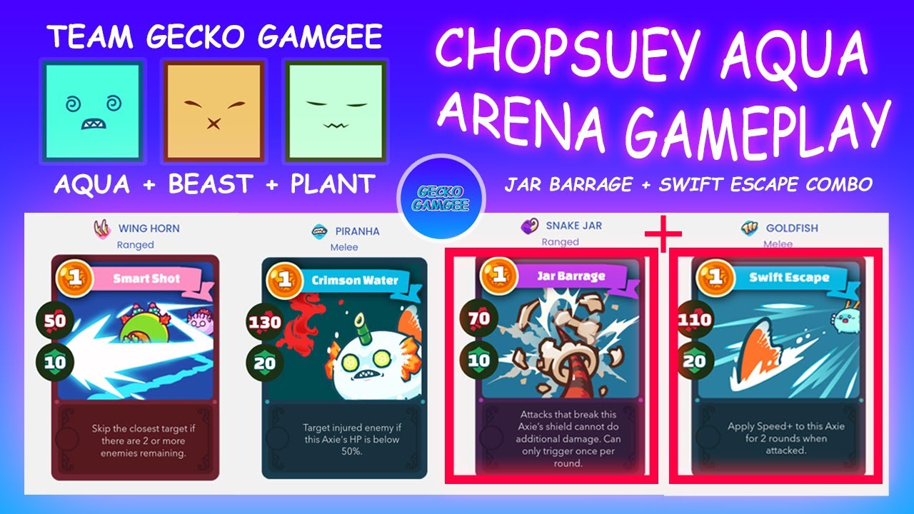 ABP VS. AAP ARENA GAMEPLAY (Jar Barrage + Swift Escape Combo) &copy; Axie Infinity
