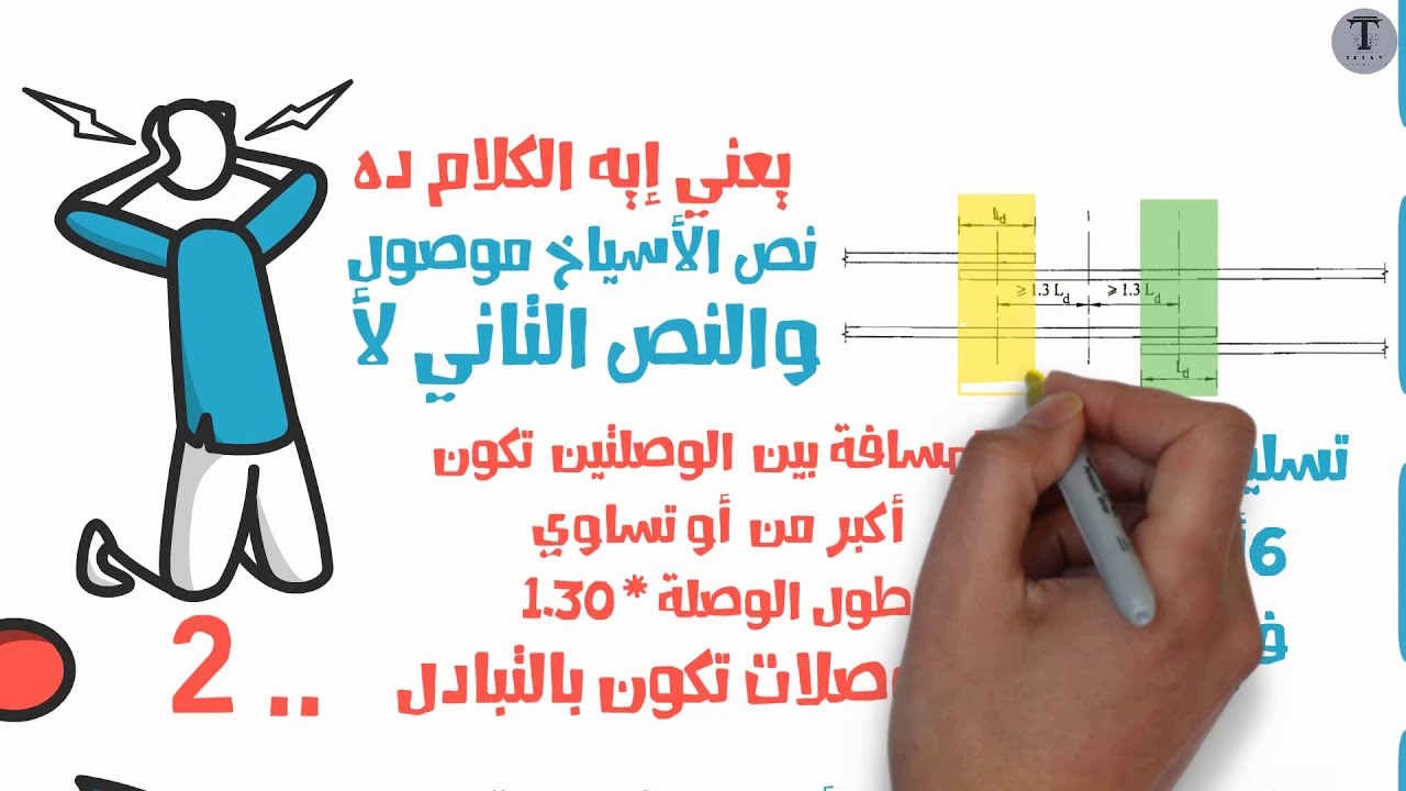 ازاي تعمل الوصلات في البلاطات المسطحة - الفلات سلاب Lap splices in Flat Slab