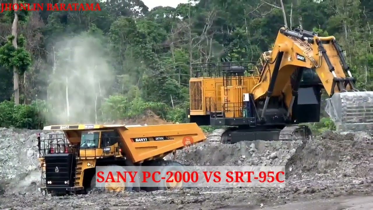 SANY PC 2000 VS SRT 95C JHONLIN BARATAMA PSI #tambangkaltim #cctvmekanik