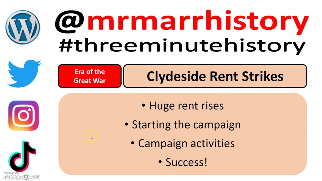 Three Minute History - 1915 Clydeside Rent Strikes