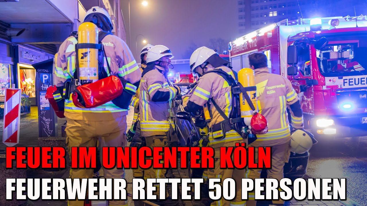 Feuer im Unicenter Köln - Feuerwehr rettet rund 50 Personen bei Hochhausbrand | 26.01.2023