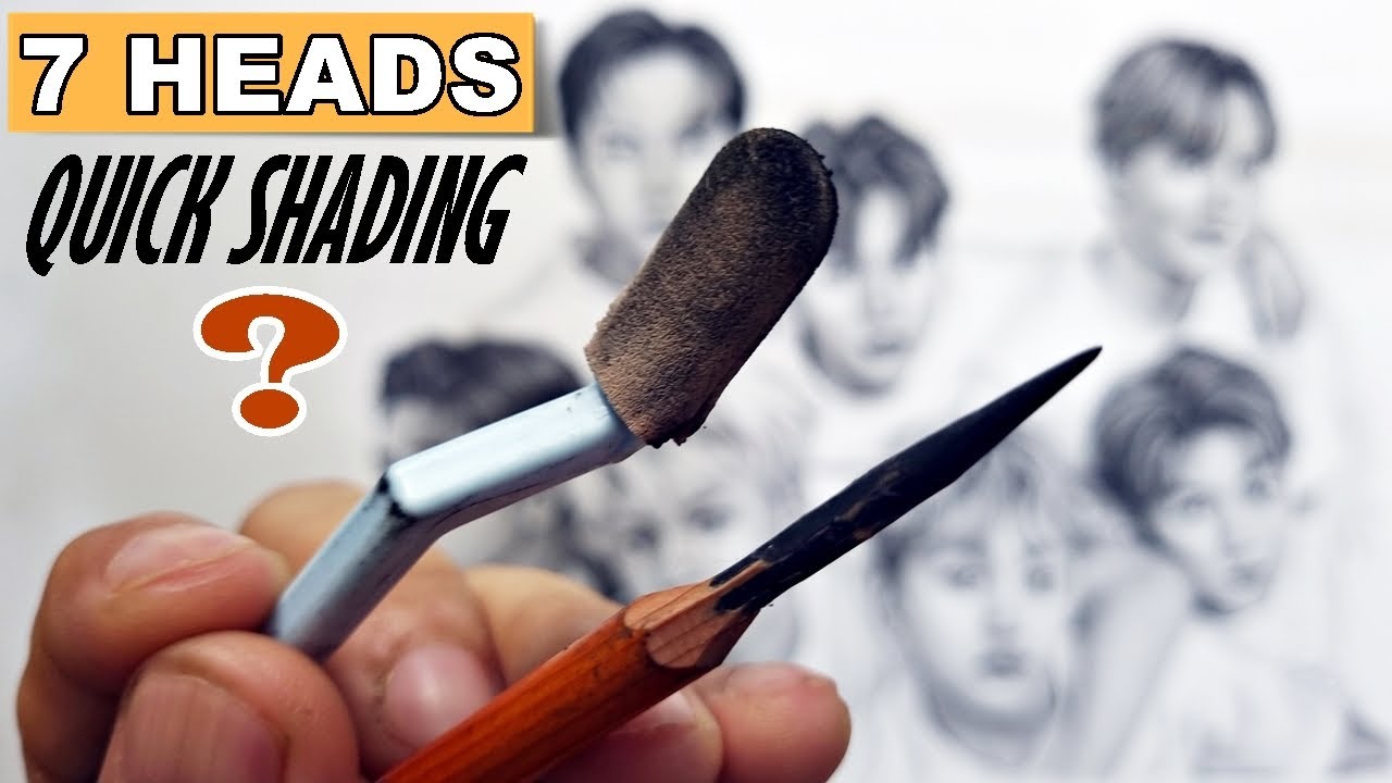 QUICK SHADING- 7 Heads in 7 Days? Realistic Pencil Drawing Tutorial!