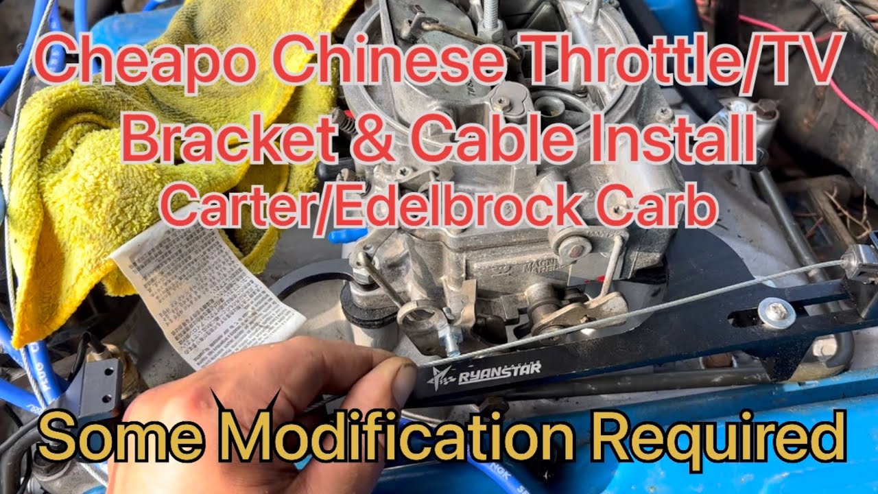 1970 Ford Falcon knock off cheapo Throttle Cable Bracket Edelbrock/Carter 302 Install