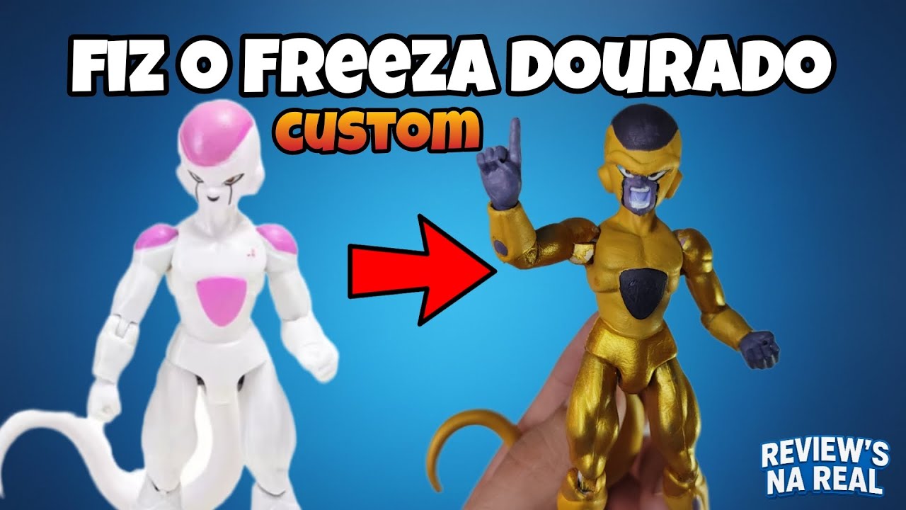 Transformei um BONECO PIRATA no Freeza Dourado!!!/ Custom