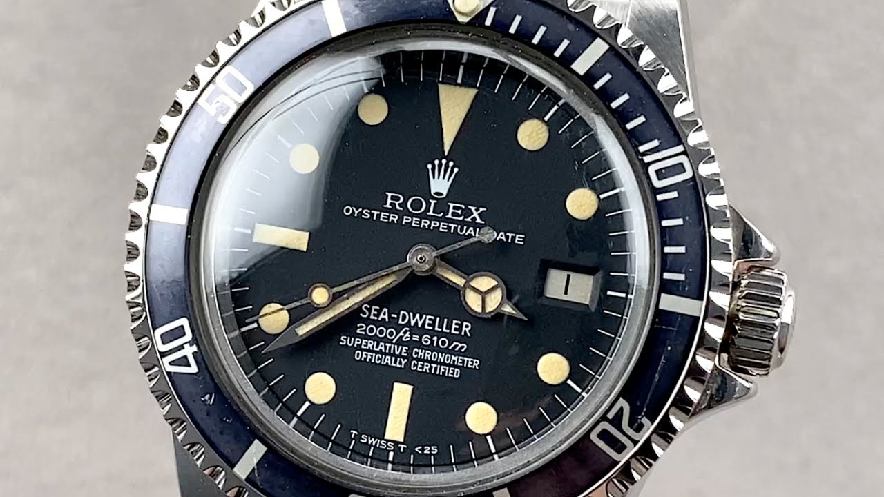 Vintage Rolex Sea Dweller 1665 White Sea Dweller / Rail Dial Rolex Watch Review