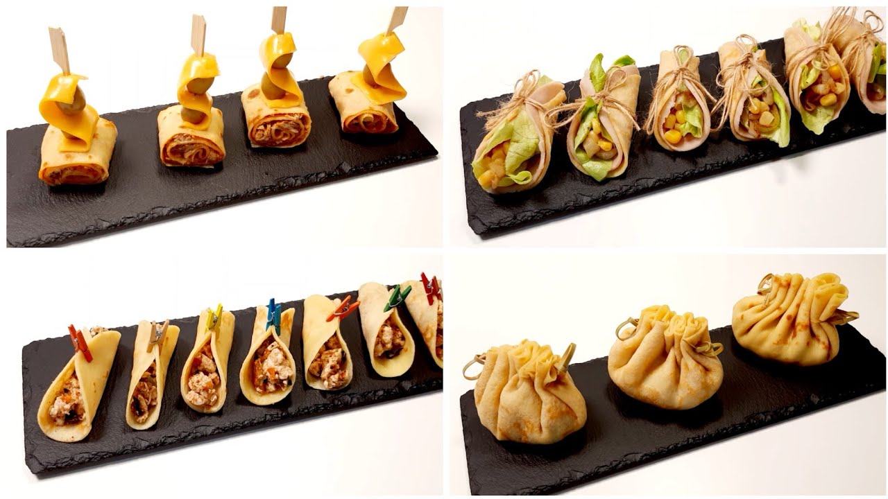 mini crêpe salé sans four | مملحات الكريب بدون فرن