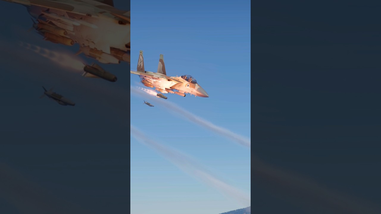 F-15E Strike Eagle Launches Missiles in a Stunning Attack
