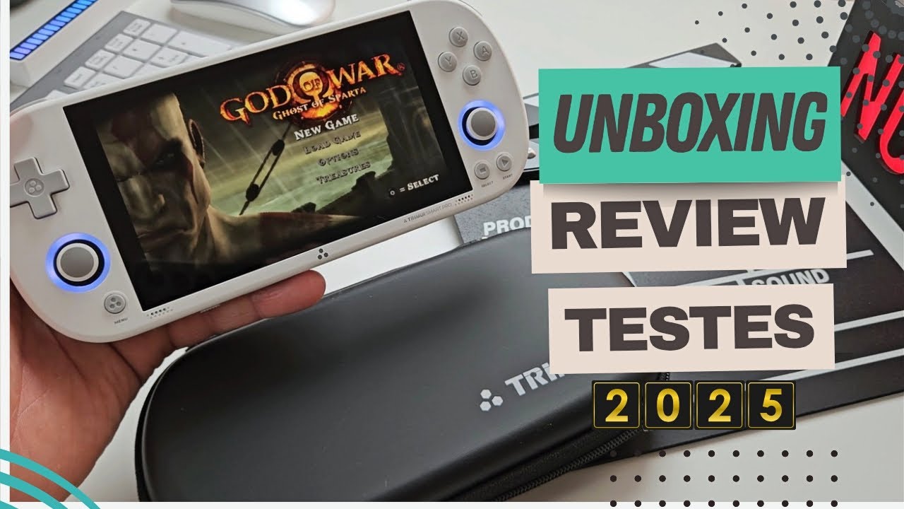 O MELHOR CONSOLE PORTÁTIL BARATO - TRIMUI SMART PRO 2025 - Unboxing e Review!