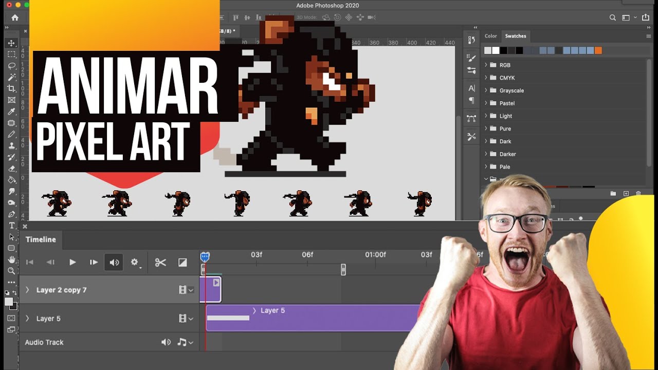 🎮COMO ANIMAR SPRITES🕹🕹 Pixel ART en PHOTOSHOP