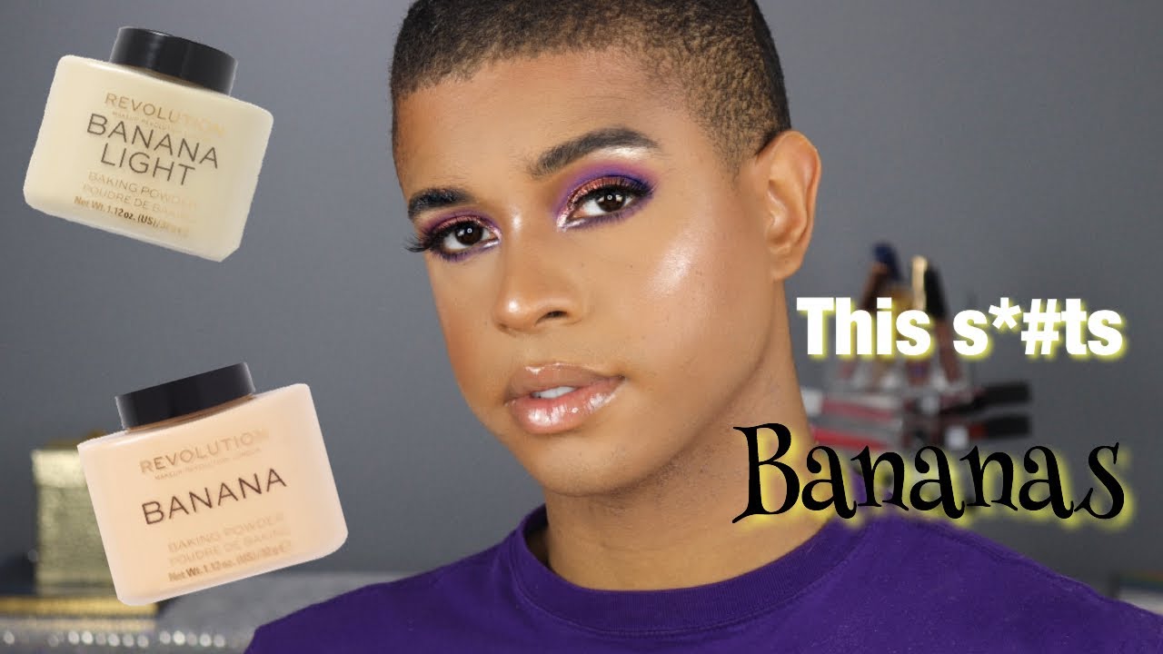 Trying out Makeup Revolutions Banana Powder