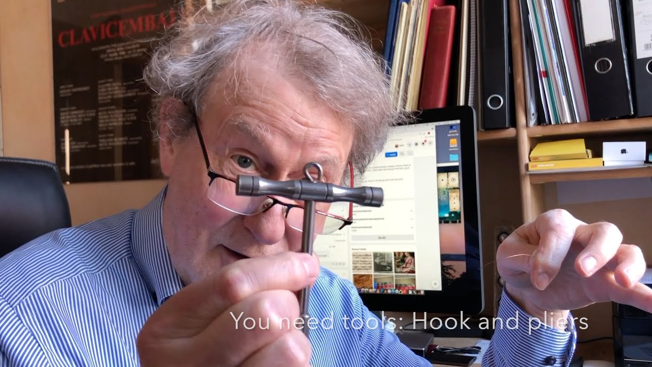 How to make a harpsichord string eye