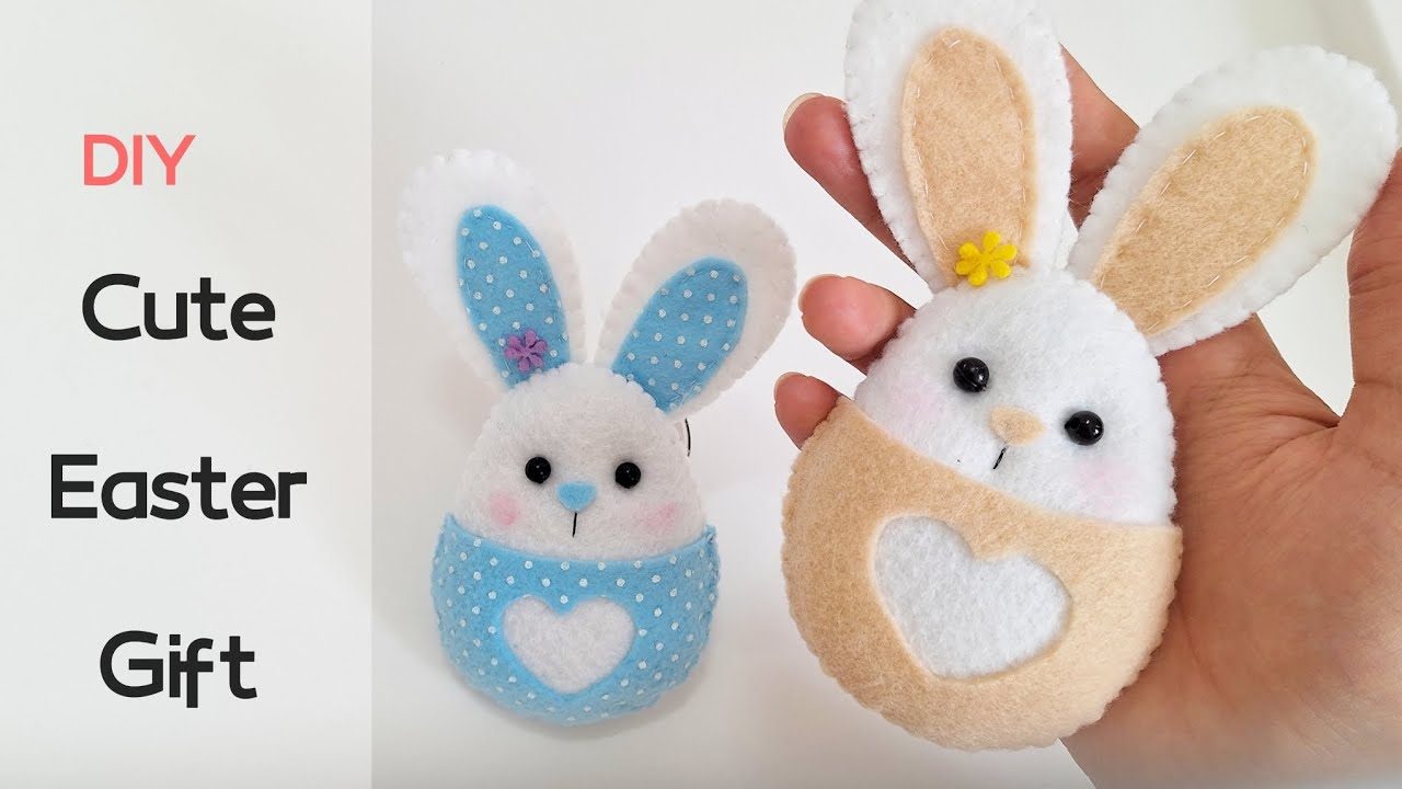 let's make cute bunny gift for easter