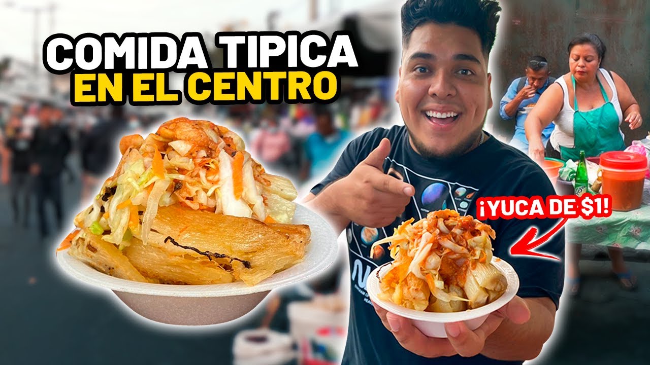 🌽BUSCANDO COMIDA TÍPICA en el CENTRO de SAN SALVADOR *super barato*