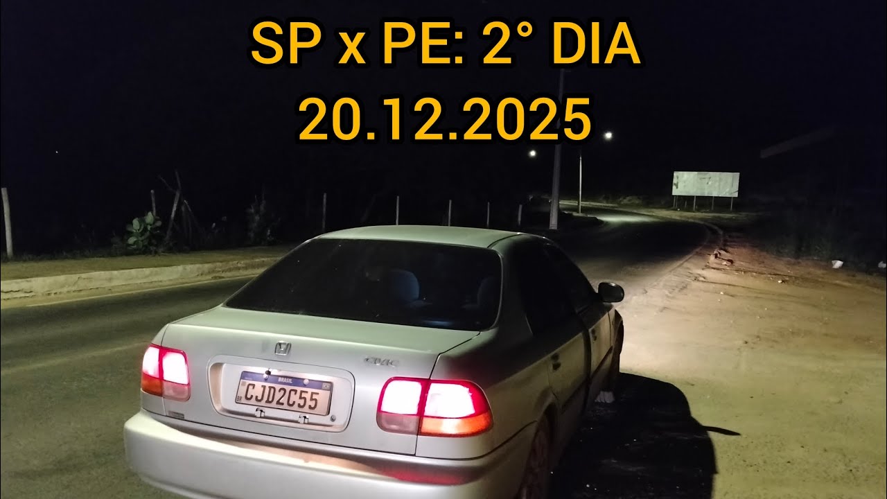 Viagem de São Paulo a Pernambuco no Civic  1996 (Via Rota do Morais) - Parte 2