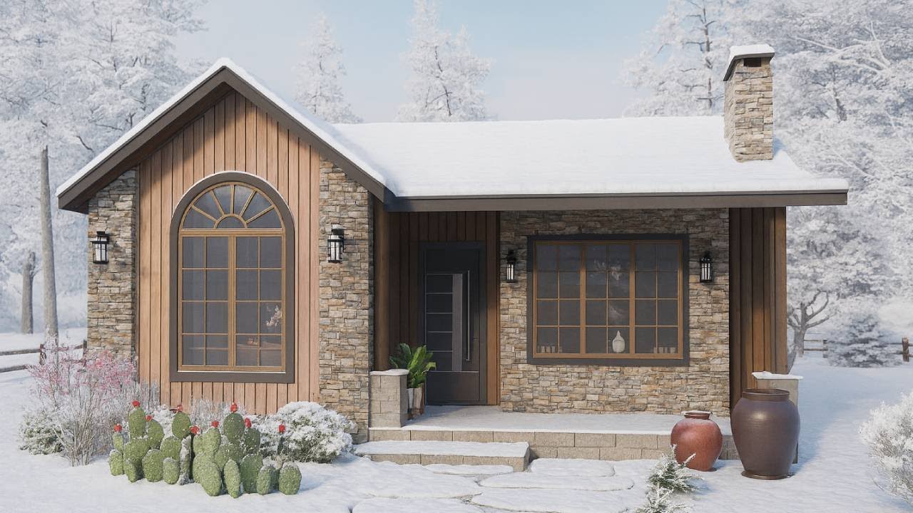 30' x 36' (9 x 11 Meters) Cozy Small House Design with Rustic Elegance | Exploring Tiny House
