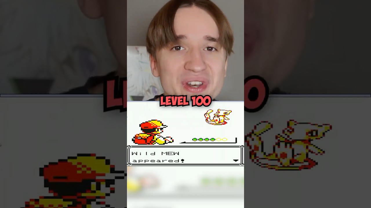 LEVEL 100 MEW GLITCH! (Pokemon Rot & Blau) | #Nintendo #Pokemon #Shorts